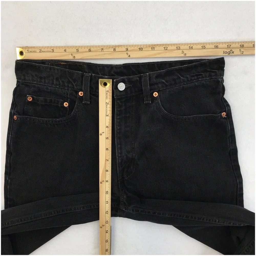 Levis‎ 550 Relaxed Fit Black Denim Jeans Mens Actual 33x31 Canada Vintage Style